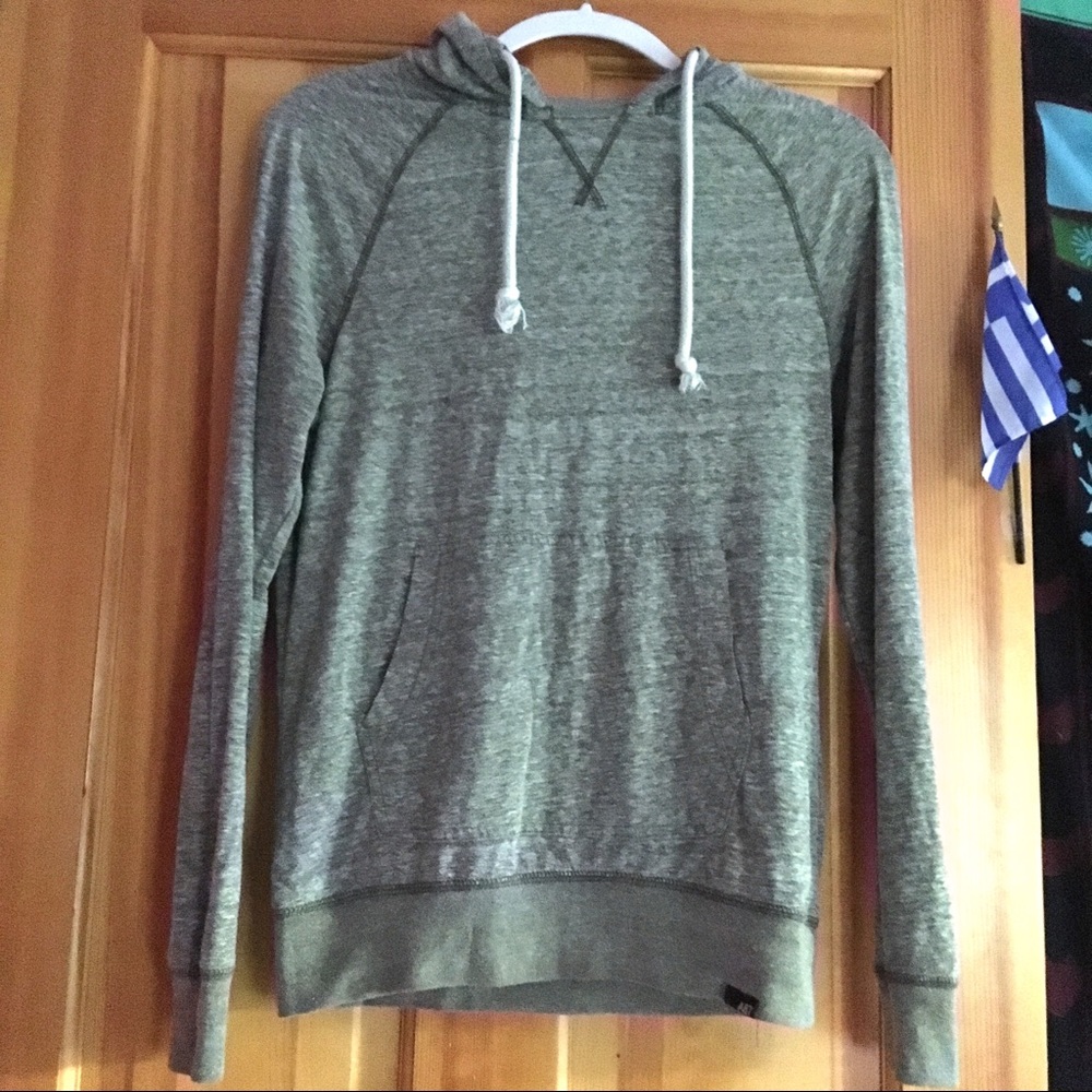 Olive Aeropostale A87 Hooded Long Sleeve Shirt
